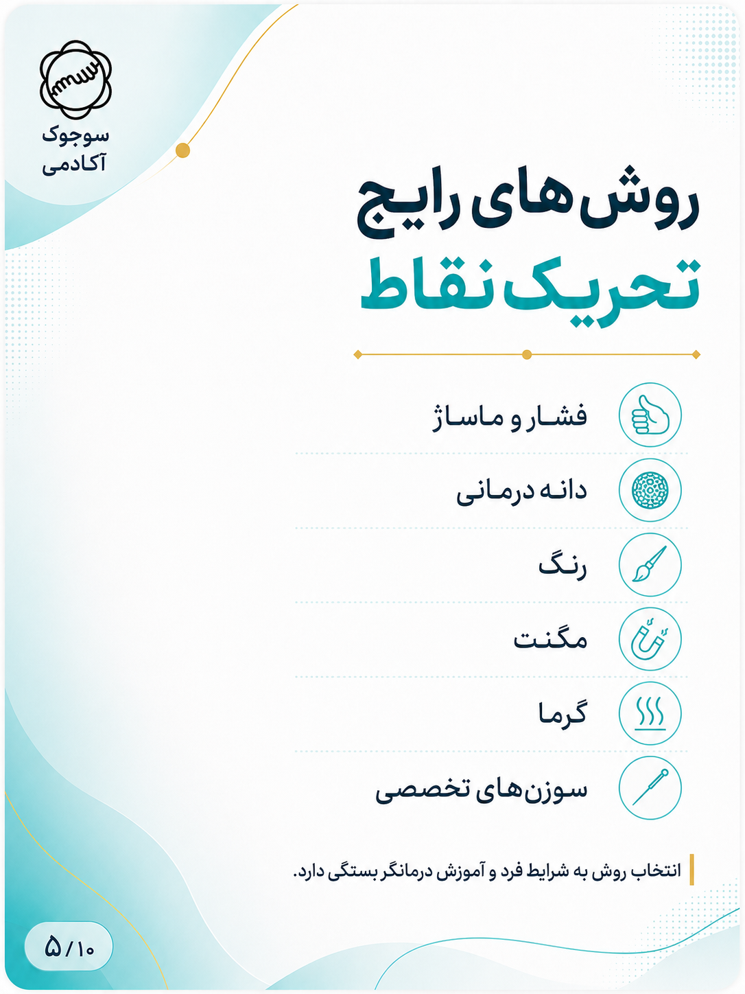 روشهای رایج تحریک نقاط